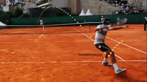 rotação de tronco na batida do tenis